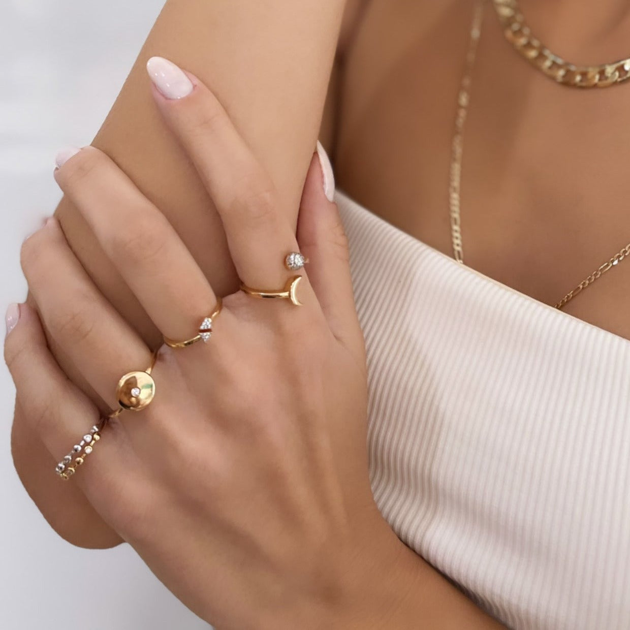 Anel Geométrico ponto de luz