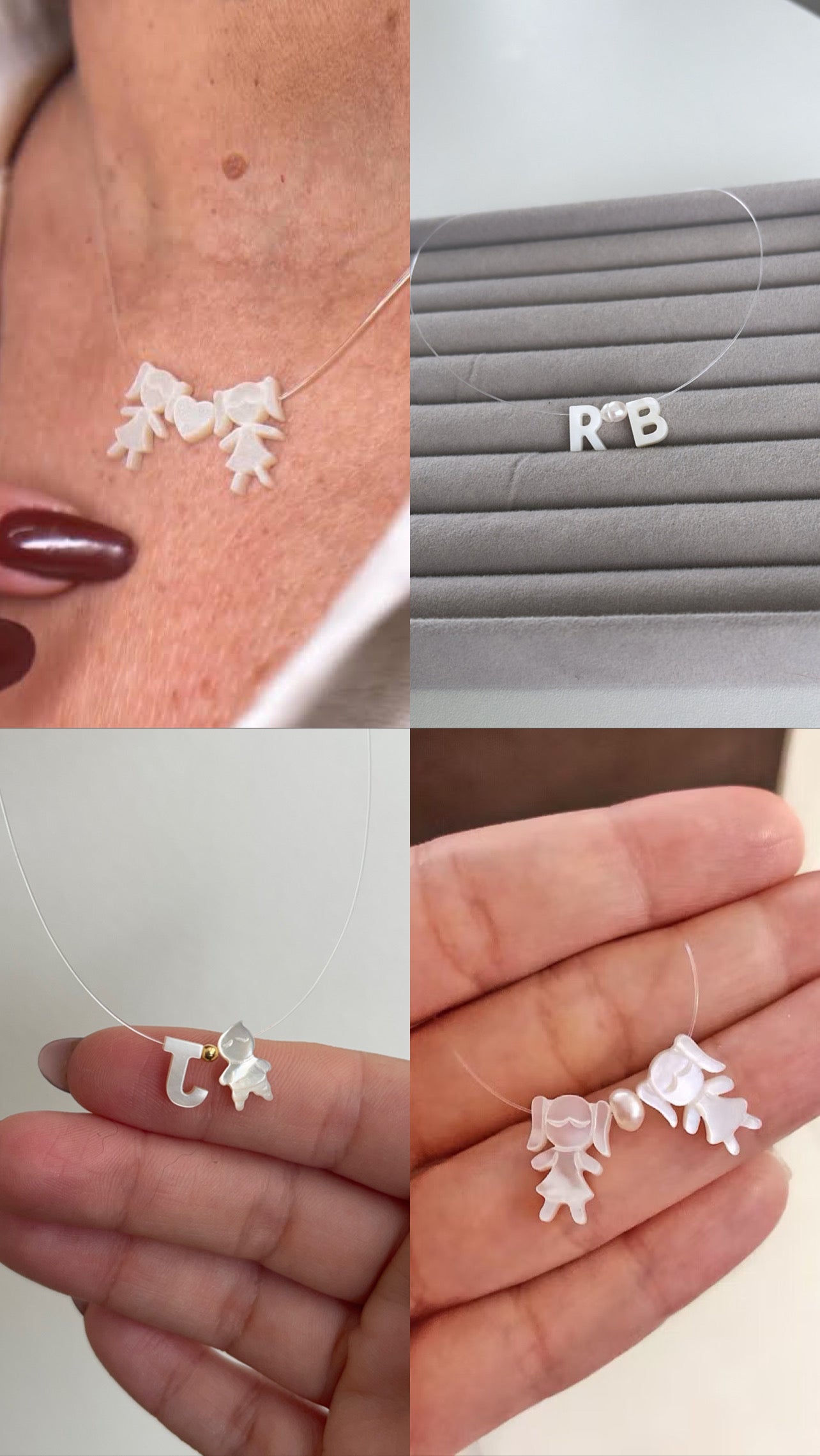 Colar Amor de Mãe - Letra Inicial e Boneco