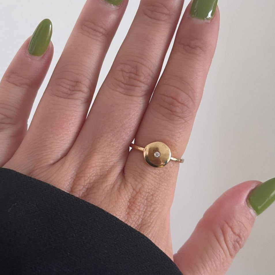 Anel Geométrico ponto de luz