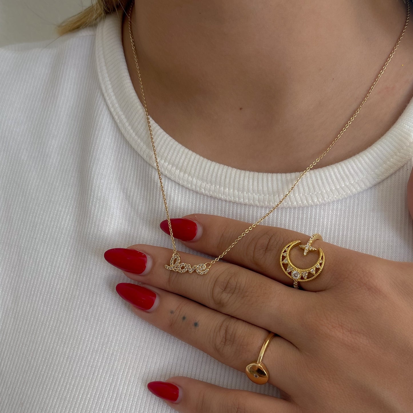 Colar Love Cravejado