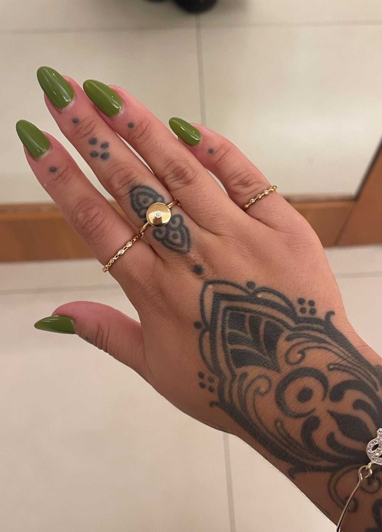 Anel Geométrico ponto de luz