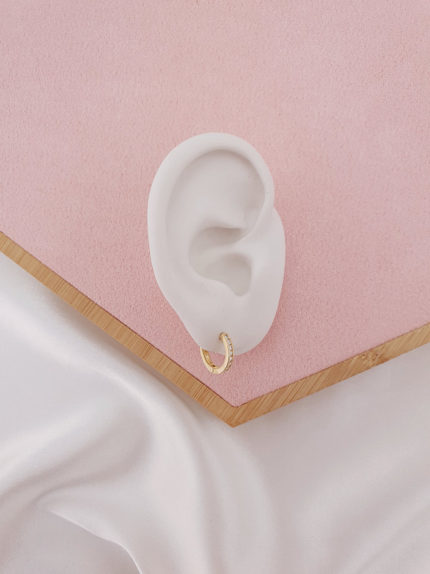 Argola Cravejada Slim