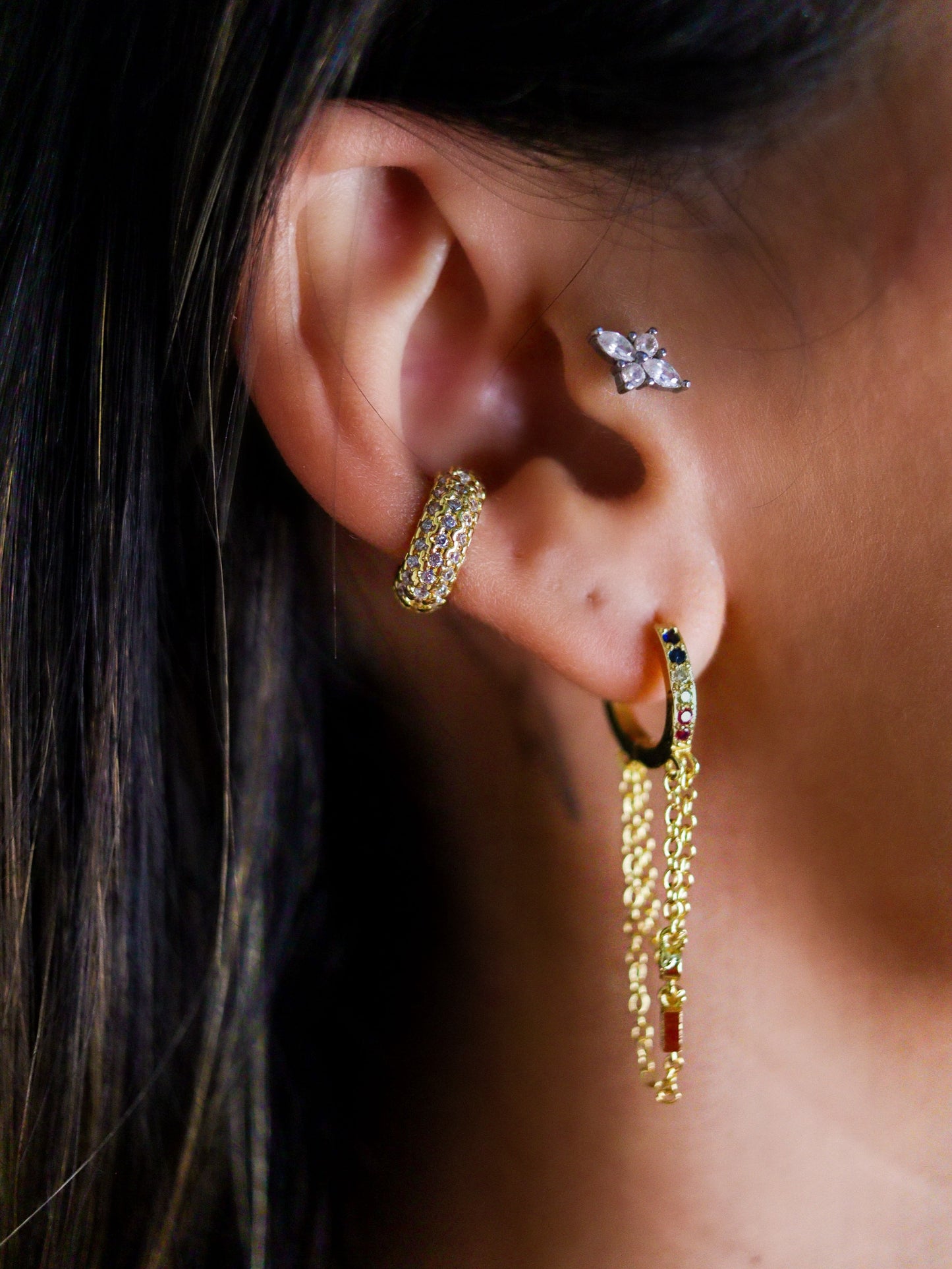 Piercing Fake bojudo cravejado