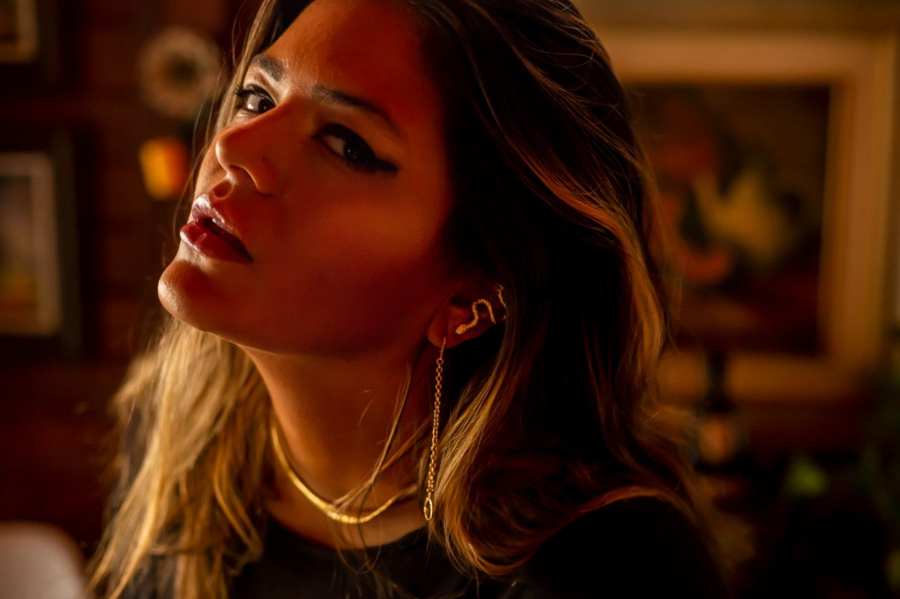 Brinco assimétrico EarCuff Cobra- snake (1 unidade)