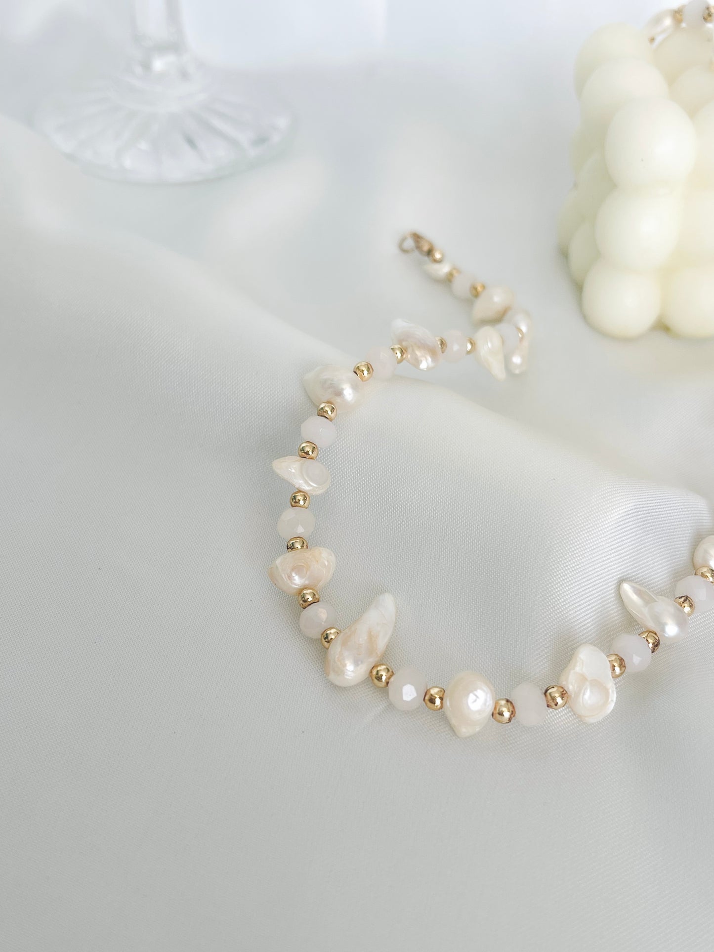 Choker Madriperola e Cristais