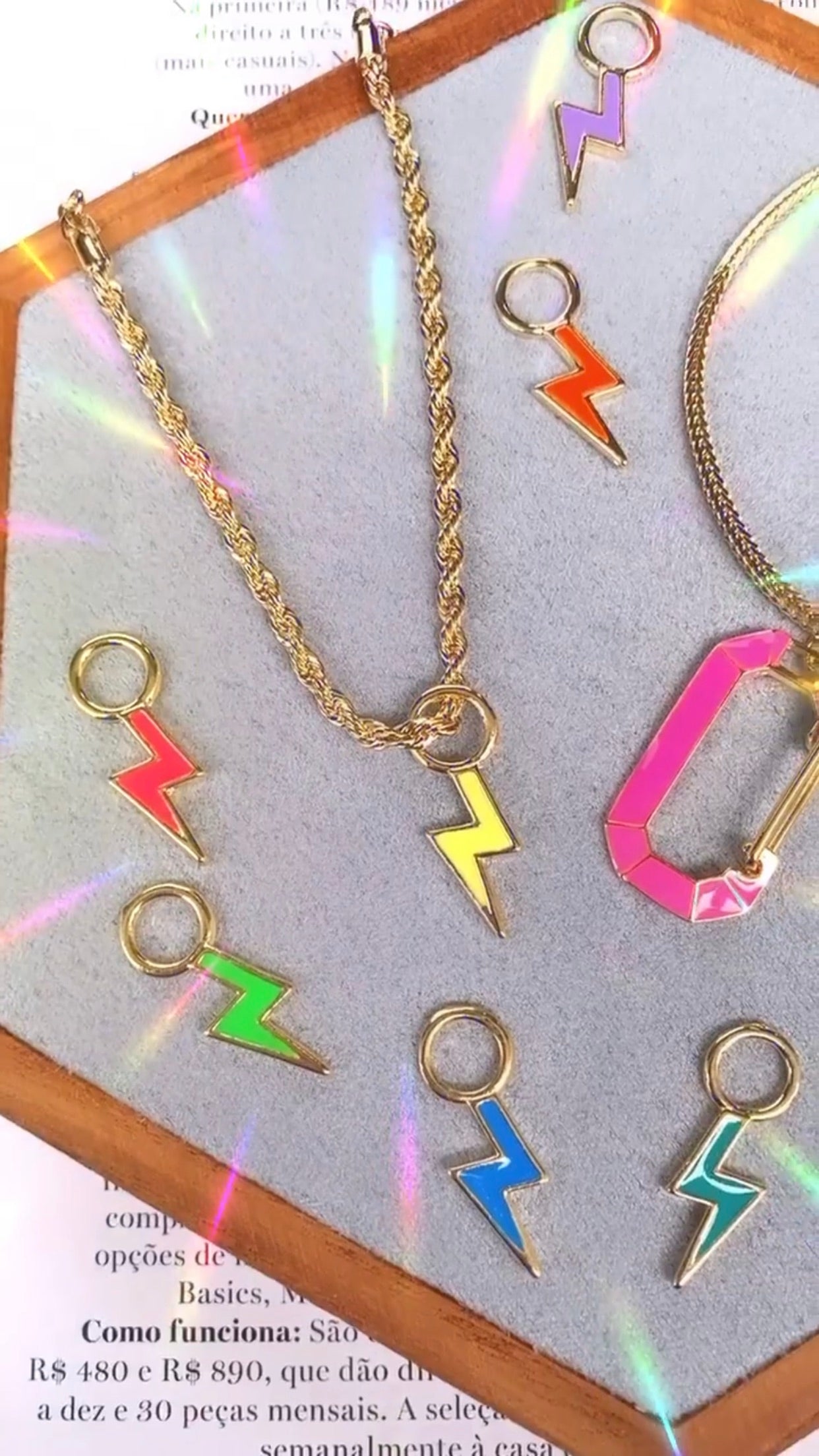 Pingente Raio colors⚡️